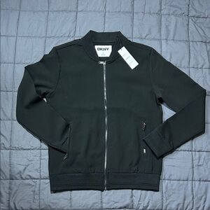 DKNY Men's Black Bomber Jacket Small
